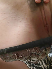 Eighteen Year Old Shirley Strips and Stretches her Pussy in Close Up!